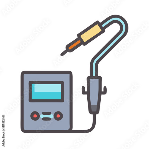 Welding Machine Icon Illustration on a Black Background