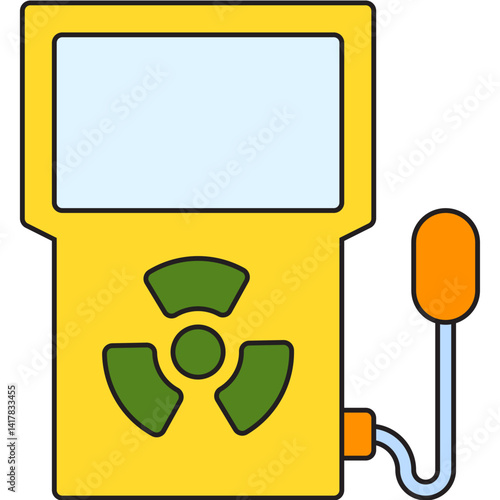 Dosimeter single vector illustration icon