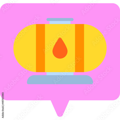 Oil Tank single vector illustration icon