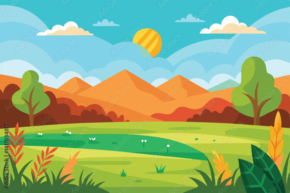 Obraz premium beautiful village view