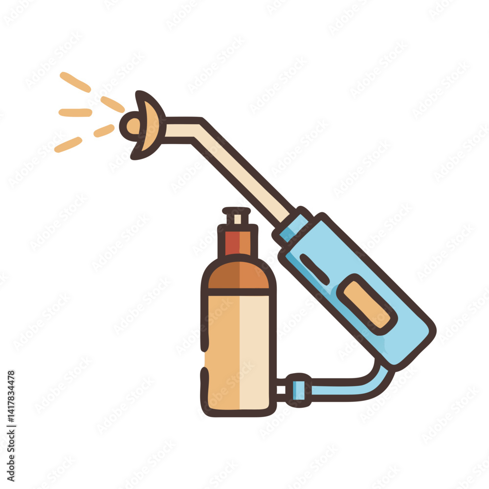 Welding torch icon, industrial equipment and tool illustration Welding torch icon, industrial equipment and tool illustration