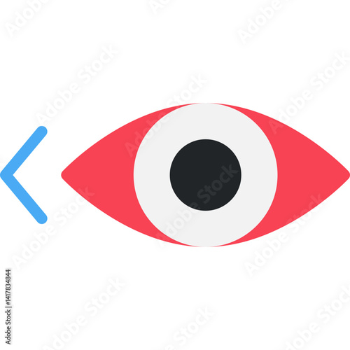 Look Left single vector illustration icon