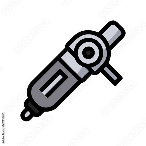 Illustration of a Professional Tattoo Machine for Design