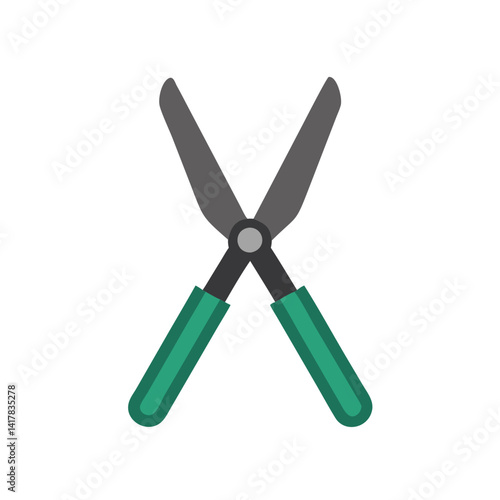 Gardening shears isolated on black background, landscaping tool
