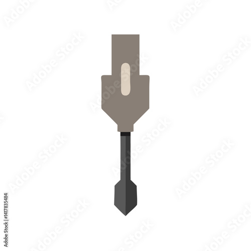 Stylized Icon of a Plumb Bob with Black Background