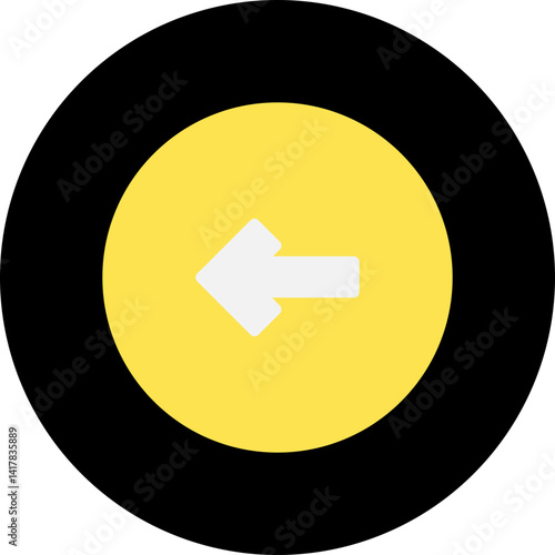 Left single vector illustration icon