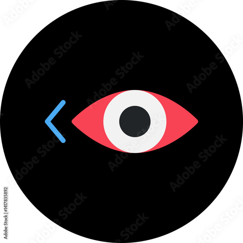 Look Left single vector illustration icon