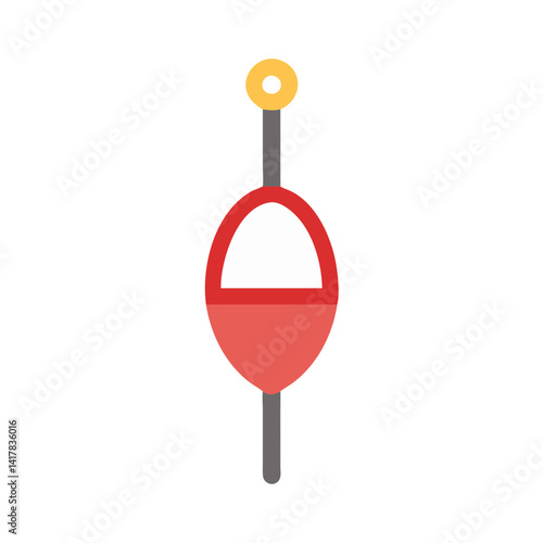Fishing bobber on black background, simple and clean