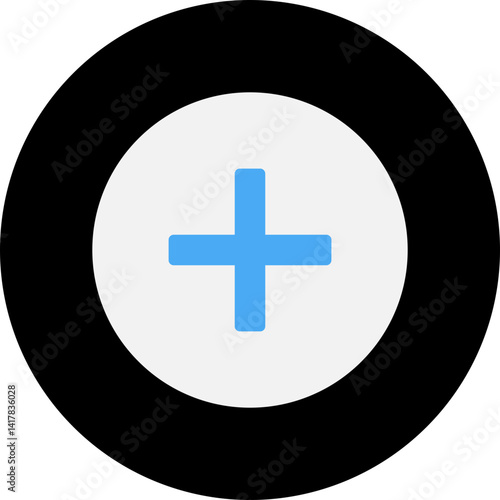Plus single vector illustration icon