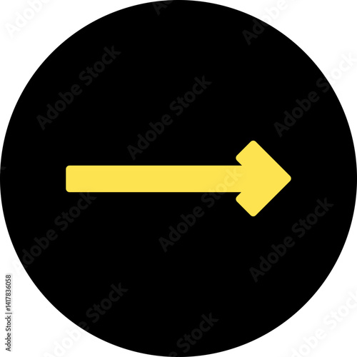 Right Arrow single vector illustration icon