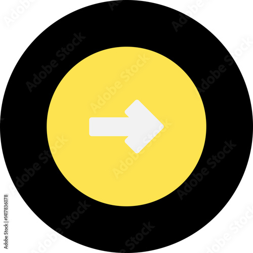Right single vector illustration icon