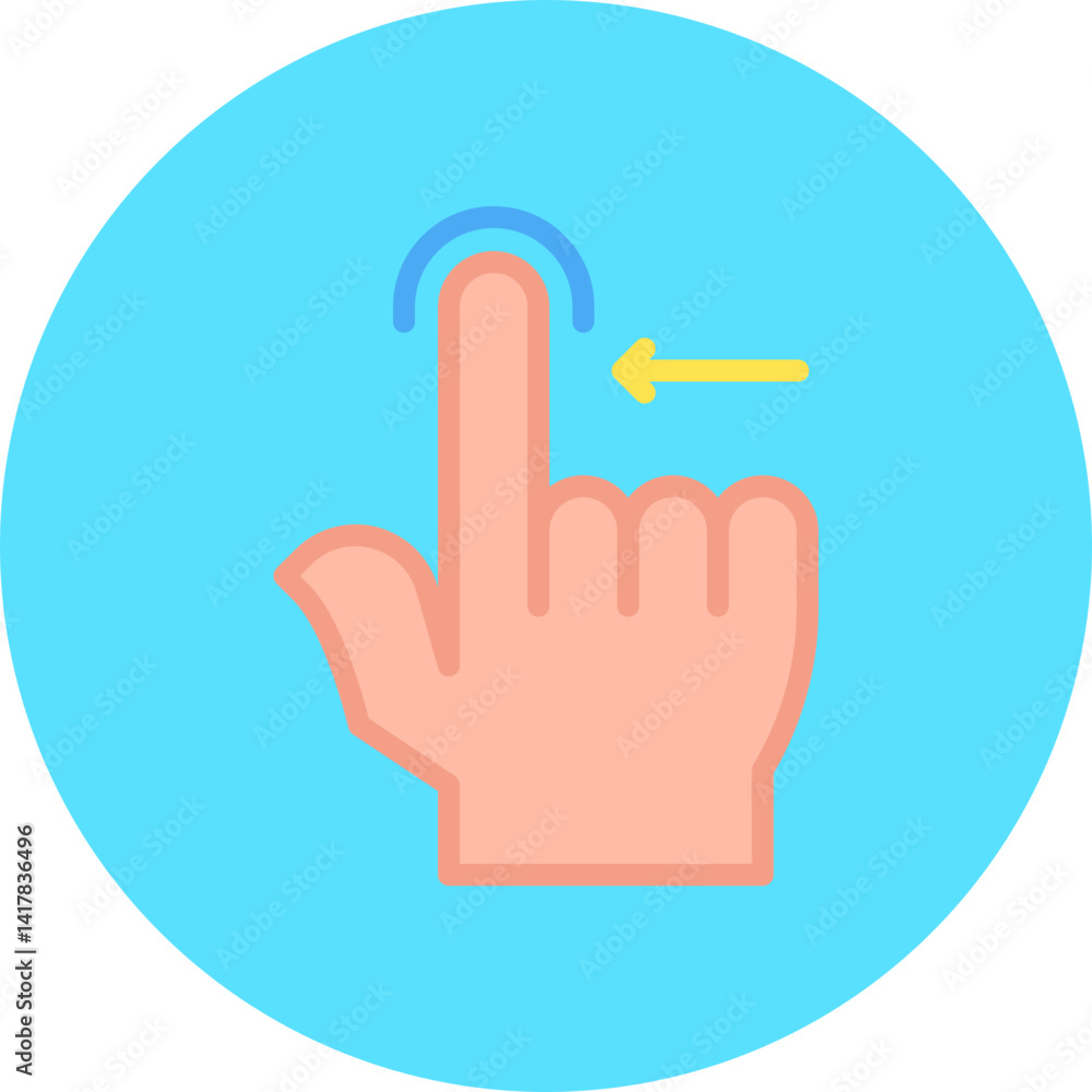 Obraz premium Drag Left single vector illustration icon
