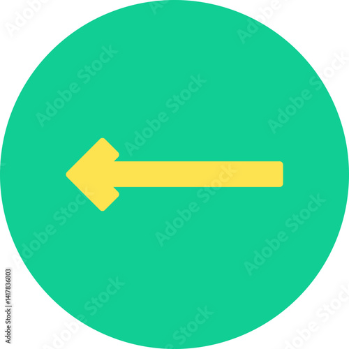 Left Arrow single vector illustration icon