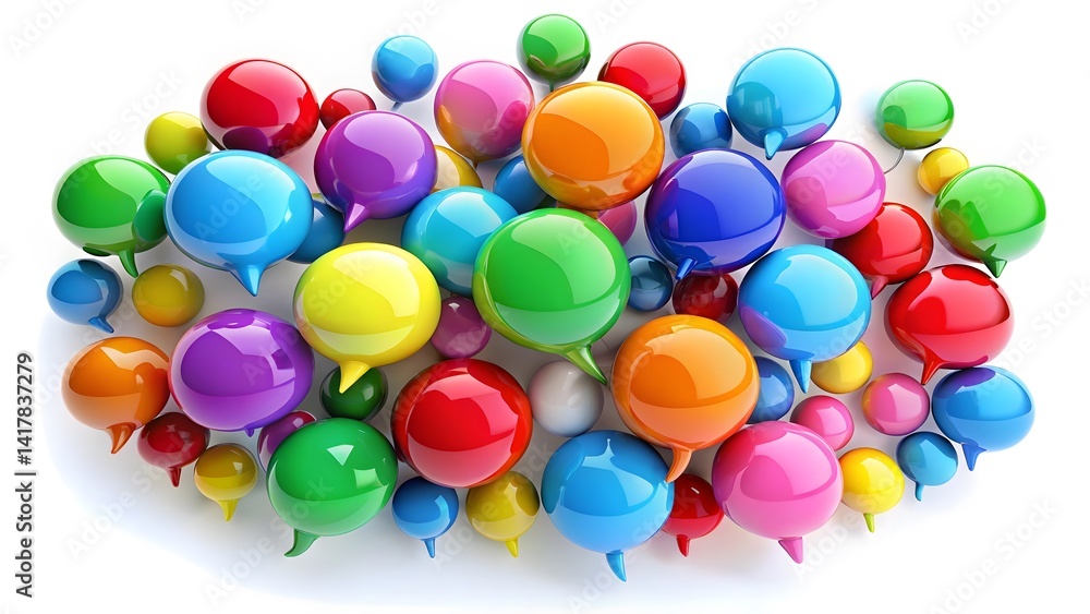 Colorful Speech Bubbles Cluster