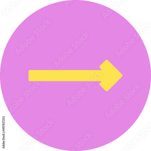 Right Arrow single vector illustration icon
