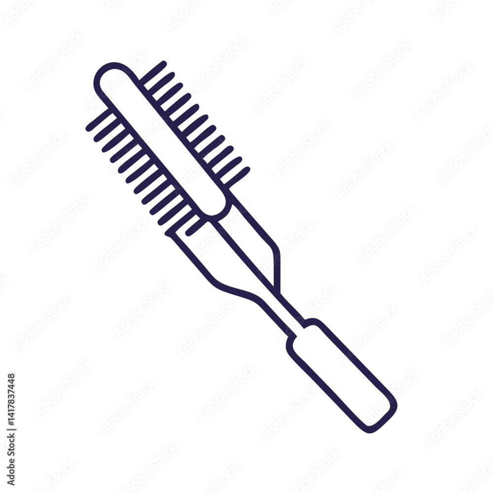Hairbrush icon vector design on black background stock Hairbrush icon vector design on black background stock