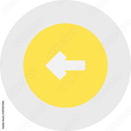 Left single vector illustration icon