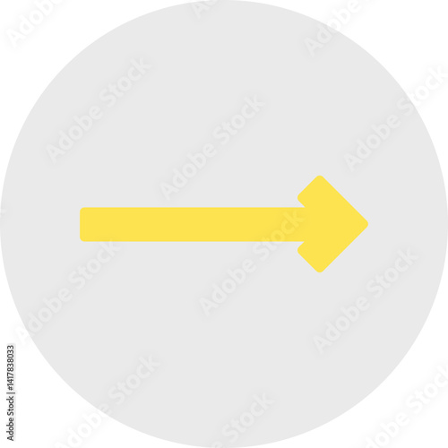 Right Arrow single vector illustration icon