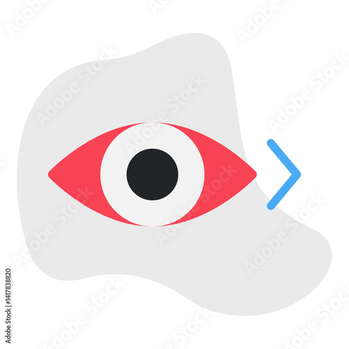 Look Right single vector illustration icon