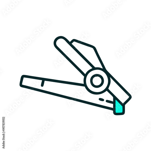 Minimalist clothespin line art on black backdrop image