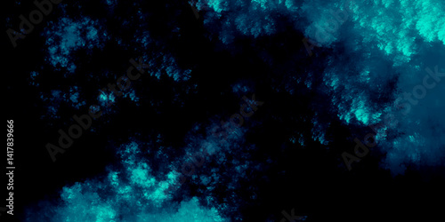 Splash acrylic colorful blue grunge texture abstract background. Abstract blue background with particles galaxy like cloud texture design. Fractal cloud design smoky background. Star field background