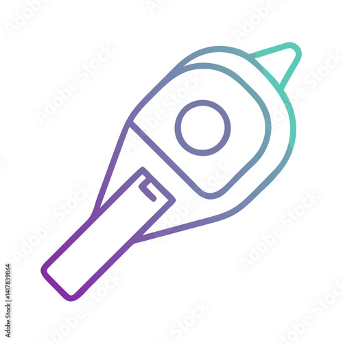 Ping Pong Paddle Vector Icon with Gradient Color