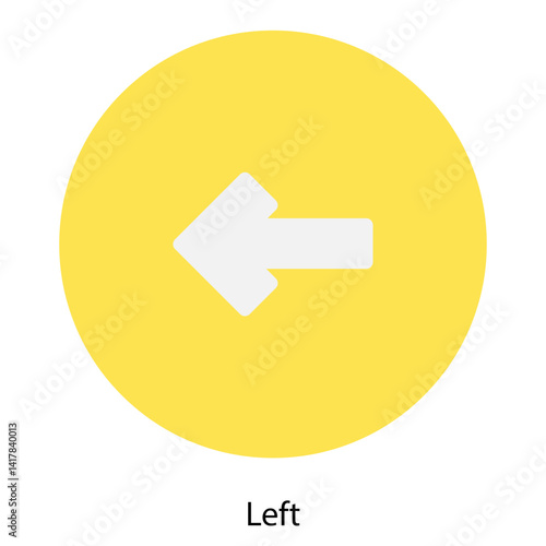 Left single vector illustration icon