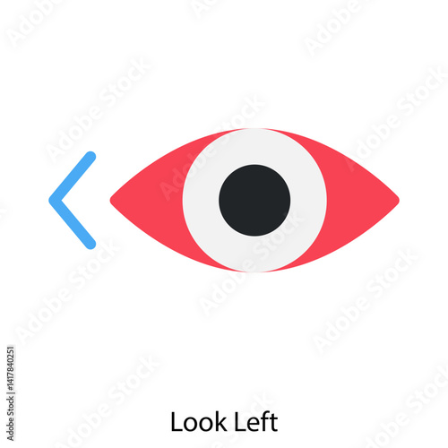 Look Left single vector illustration icon
