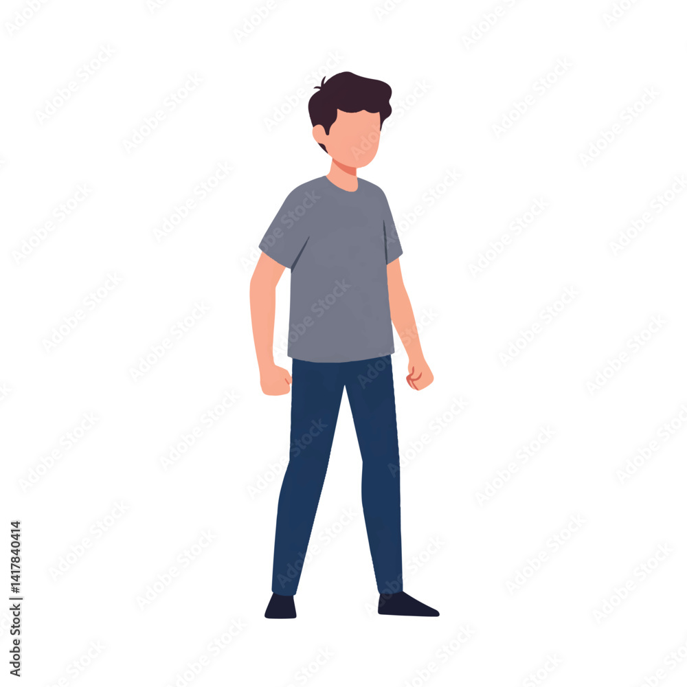 Vector of a college teenager Vector of a college teenager