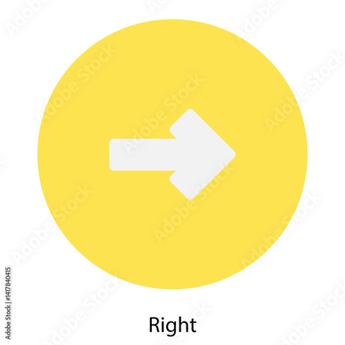 Right single vector illustration icon