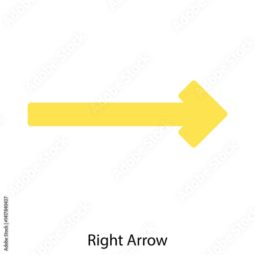 Right Arrow single vector illustration icon