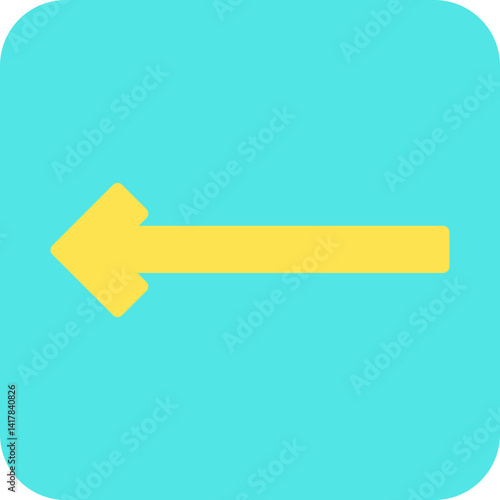 Left Arrow single vector illustration icon