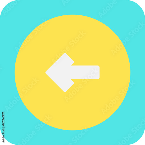 Left single vector illustration icon