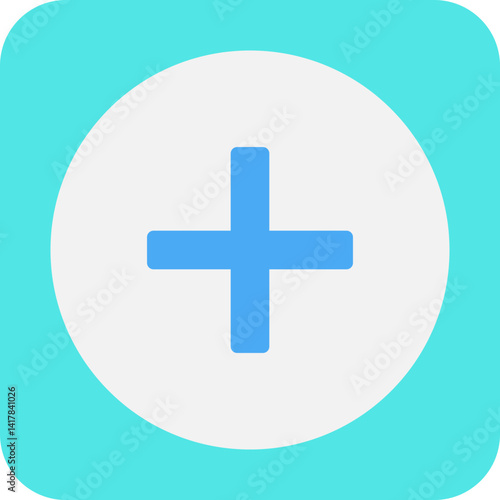 Plus single vector illustration icon