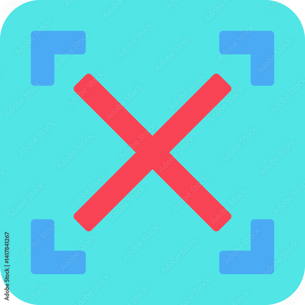 Obraz premium Expand single vector illustration icon