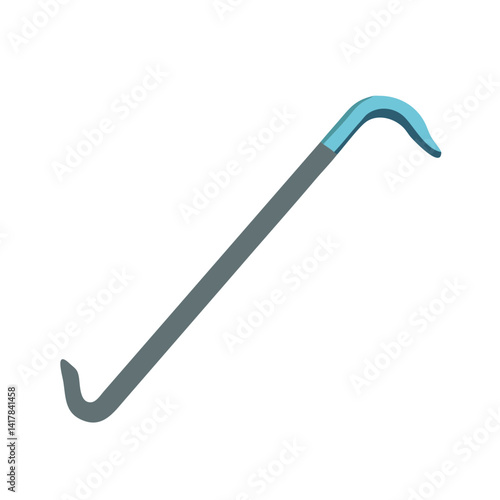 Cartoon Crowbar on Black Background - Tools & Construction