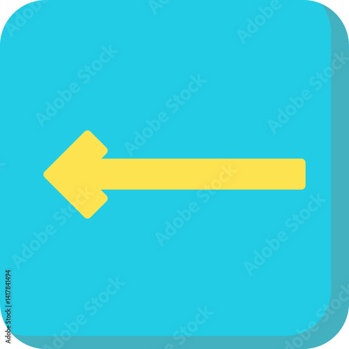 Left Arrow single vector illustration icon