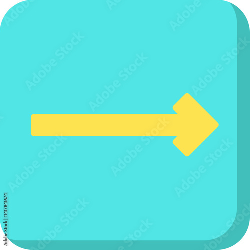 Right Arrow single vector illustration icon