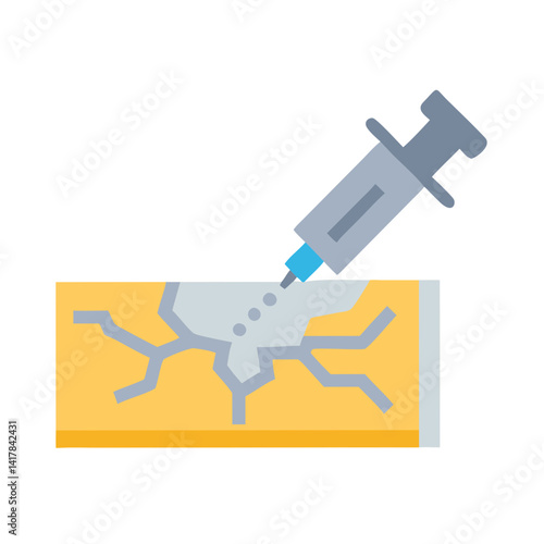  Creative Concrete Crack Injection Icon Design