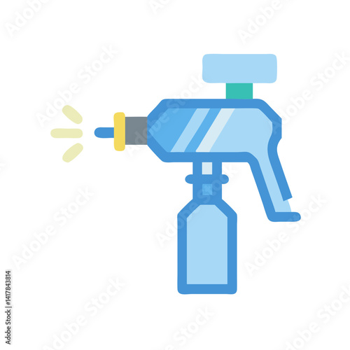 Light Blue Spray Bottle with Mist on Black