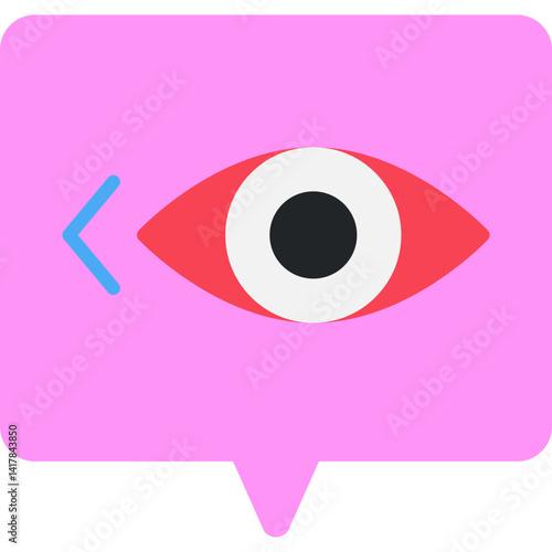 Look Left single vector illustration icon