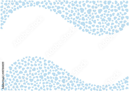 ハート柄の背景 青系の単色 ハート