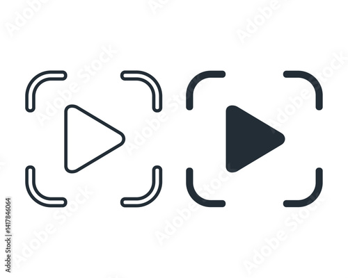 Video scan icon. Vector illustration