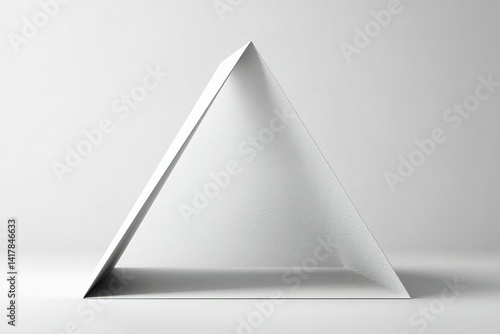 Wallpaper Mural Modern minimalist design featuring a white triangular structure illuminated by soft light in a serene environment Torontodigital.ca