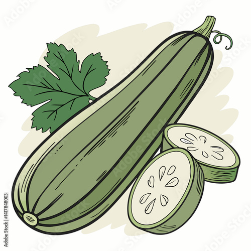 An Easy Way to Improve Your Design: Zucchini Vector Illustrations for Cooking Projects
