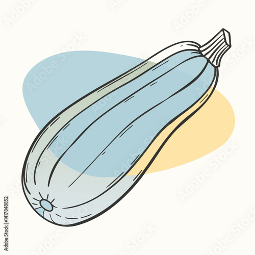 Zucchini in Design: Vector Illustration for Cooking Projects and Blogs
