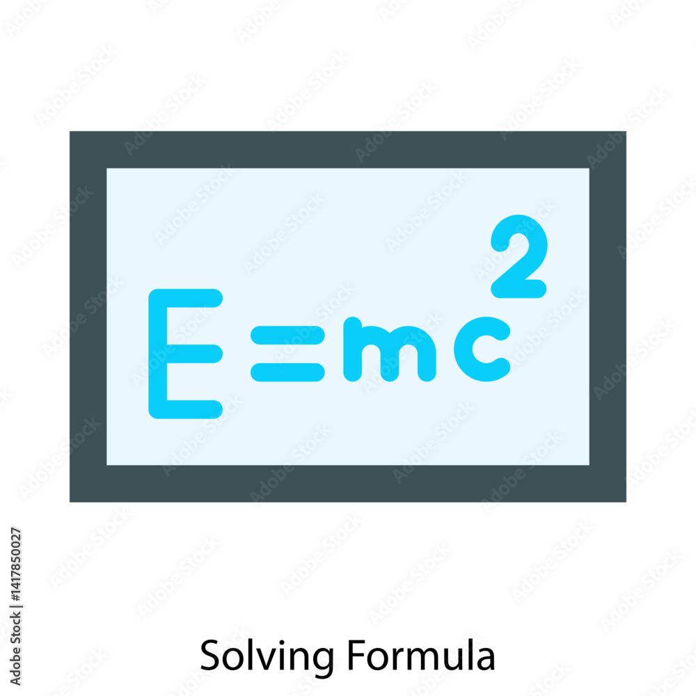 Solving Formula single vector illustration icon