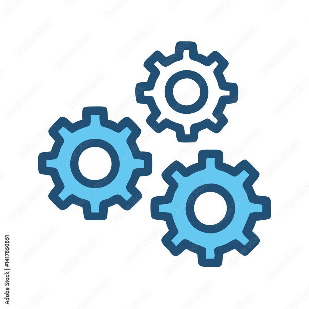 Gears Icon for Industrial Projects Gears Icon for Industrial Projects