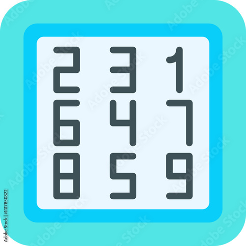 Number Theory single vector illustration icon