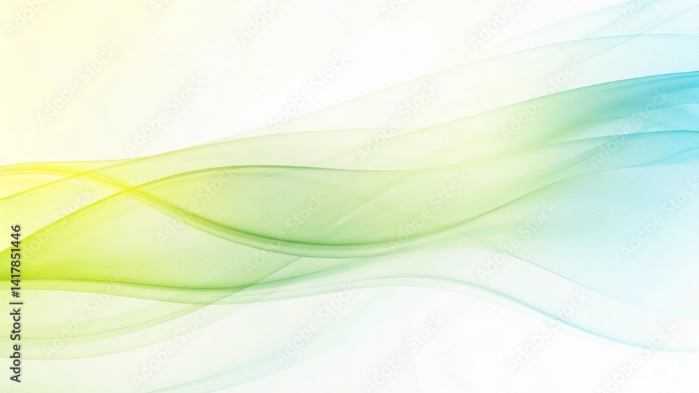 A soothing abstract image featuring flowing green and blue waves on a gradient white background, evoking tranquility and calmness, ideal for wellness, spa, nature, and peaceful design concepts A soothing abstract image featuring flowing green and blue waves on a gradient white background, evoking tranquility and calmness, ideal for wellness, spa, nature, and peaceful design concepts